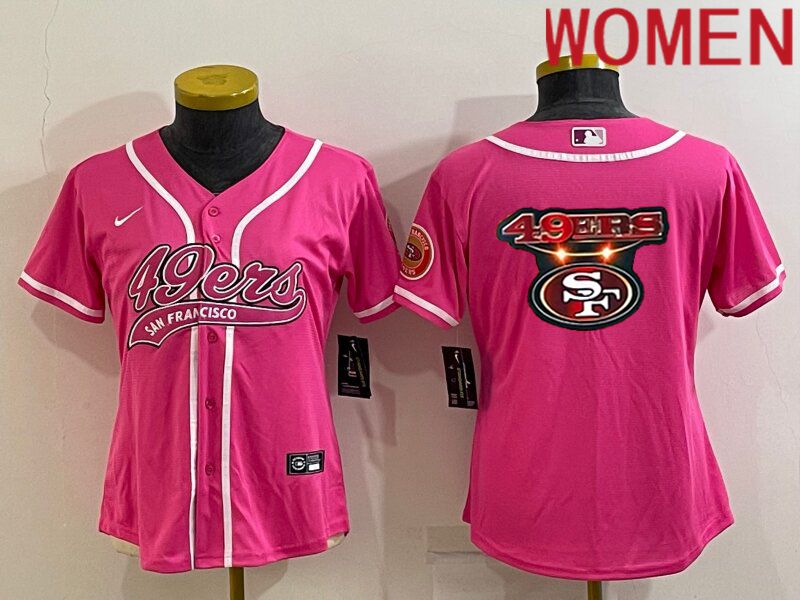 Women San Francisco 49ers Blank Pink 2022 Nike Co branded NFL Jersey